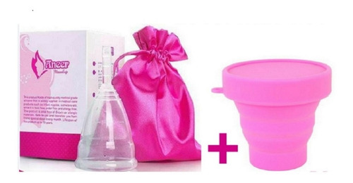 Copa Menstrual Aneer + Vaso Esterilizador + Bolsa De Almacen