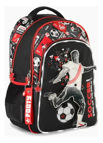 Mochila Footy Pelota Futbol 3D Con luz Led Espalda 18´´ F1753