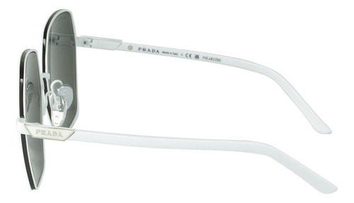 Prada Spr 56y 461-5z1 Hexagon Shape Blanco Gris (Usado)