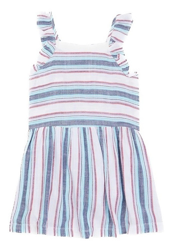 Vestido De Niña De 4 Años A Rayas Tipo Lino Madyrose