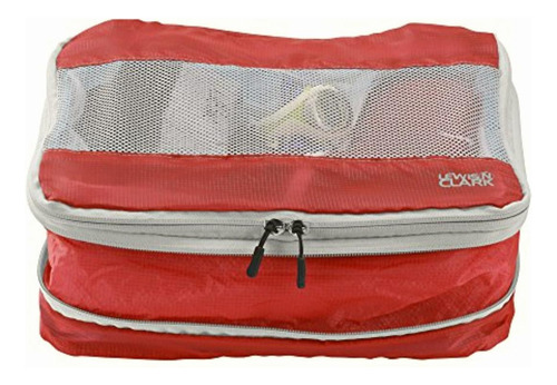 Lewis N Clark Electrolight Packing Cube Set 2-pack, Red