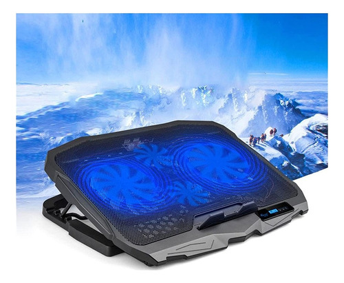 Cooler Para Laptop S18 Cooling Pad 4 Ventiladores Luz Led 