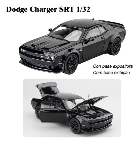 Dodge Challenger Srt Miniautos Metal Coche Policía Versión