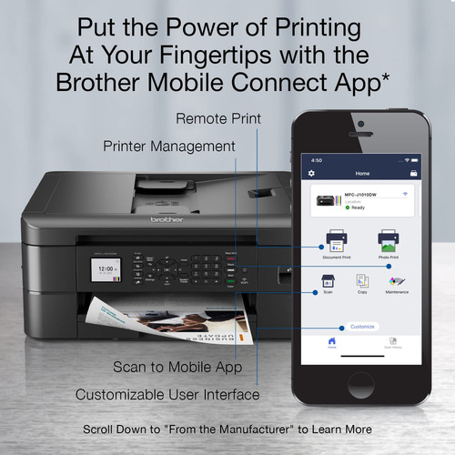 Impresora Inkjet Brother Mfc-j1010dw Inalámbrica, Color