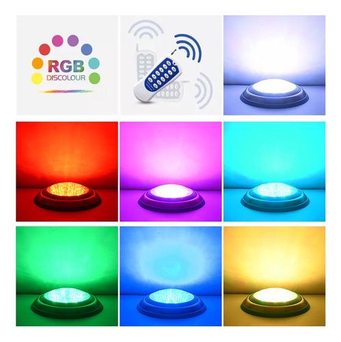 Luz De Piscina Rgb Acero Inoxidable Control Remoto 60w