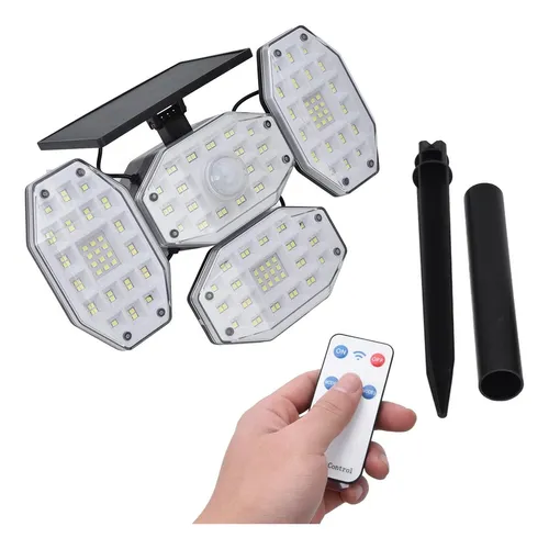 Reflector Led Exteriores Panel Solar Sensor Movimiento Hogar