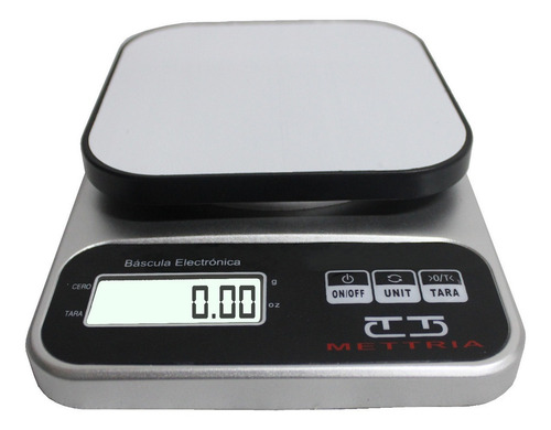 Báscula Digital De Mesa Mettria Mtk5kg 1g Baterias Color Gris Peso Máximo Soportado 5 Kg