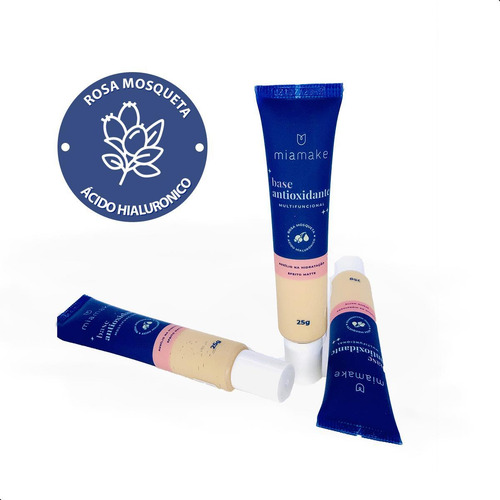 Base Antioxidante Mia Make Cor Média - Hidratação Matte