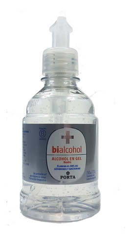 Alcohol En Gel Antibacterial Neutro 250ml Con Dosificador