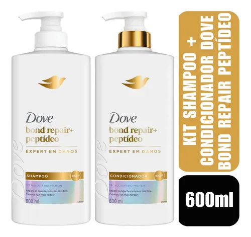 Kit Shampoo E Condicionador Dove Bondrepair + Peptide 600 Ml