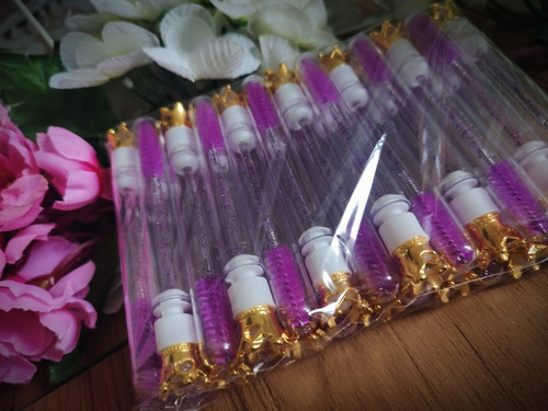Lembrancinha Escovinha Extensão De Cílios 50 Unidades (5ml) Rosa