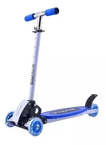 Monopatín Plegable Metal Scooter Infantil Metálico C/luces