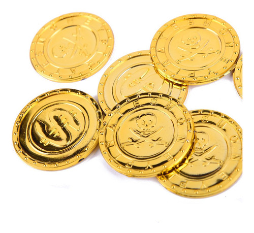 Monedas De Oro Piratas De Skull Game, Adorno Para Fiesta De