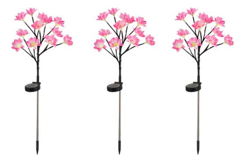 Lámparas Solares Led Para Jardín, Flores Y Césped, 3 Unidade