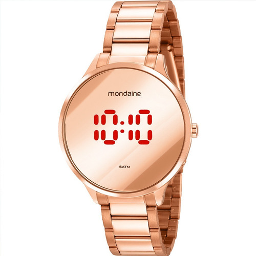 Relógio Feminino Mondaine Rose Digital Led 32060lpmvre2