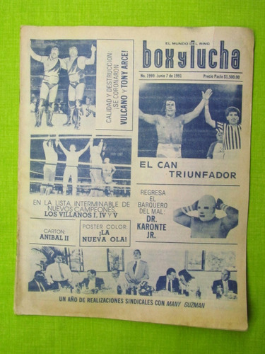 Revista Box Y Lucha N°1999 Año 1991