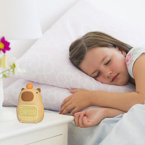 Luz Nocturna De Capibara-reloj Despertador Digital Para