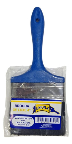 Union-k Brocha 4 Pul Mango Azul Cerda Natural