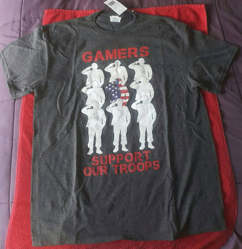 Camiseta Usa Gamers Support Our Troops /  T-shirt - Tallas L