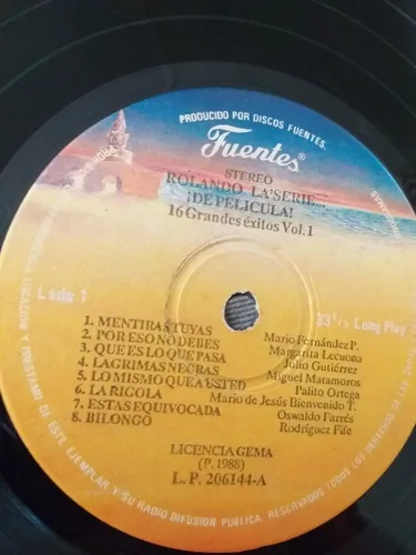 Rolando La Serie 16 Grandes Exitos De Pelicula Lp Fuentes (Usado)