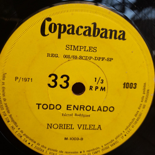 Imagem 3 de 4 de Compacto Noriel Vilela 1971 16 Toneladas Todo Enrolado