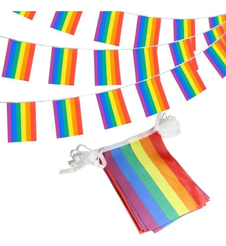Adorno Guirnaldas 20 Banderines Pride Orgullo Gay Lgbtq