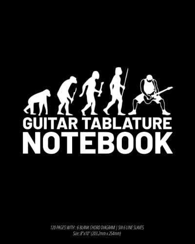 Guitar Tablature Notebook: Blank Chord Diagrams And Line Sta