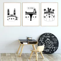 Comprar Set X3 Cuadros Completos Infantiles Animalitos Indios 33x43 