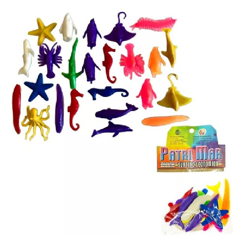 Fauna Marina Plastica Miniaturas Patrimar X 12u.