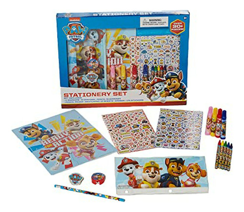 Set Escolar Patrulla Canina Con 30 Piezas Y Colores