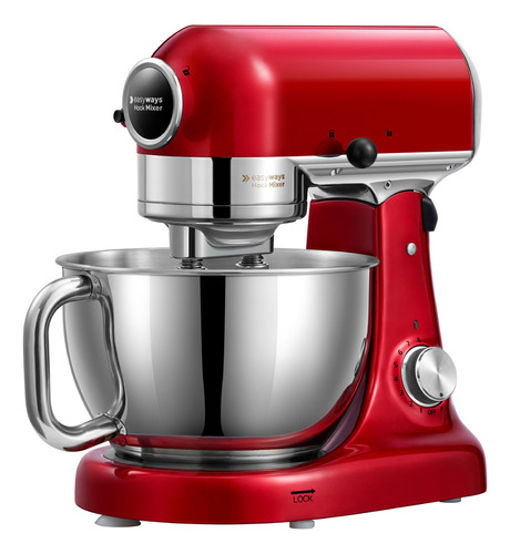 Batidora De Pedestal Hook Mixer Rojo