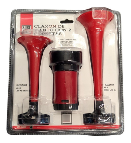 Corneta Claxon Doble Aire Eléctrica Automotriz Universal 12v