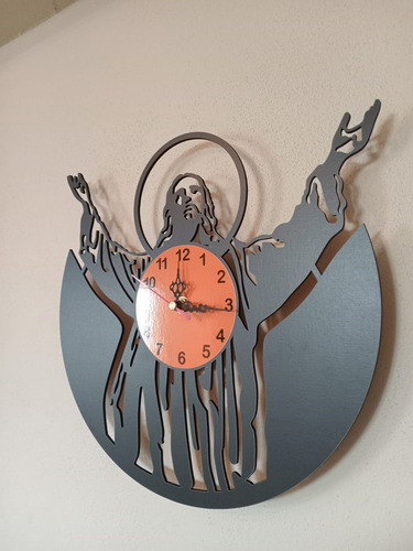 Reloj De Jesús Negro Naranja