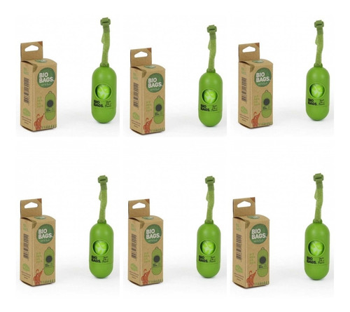 Pack De 6 Porta Bolsas De Fecas Con Bolsas Biodegradables