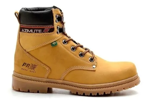 Coturno Masculino Bota Caterpillar PVC Cano Curto Preto Marrom Palmilha  Anatômica Gel