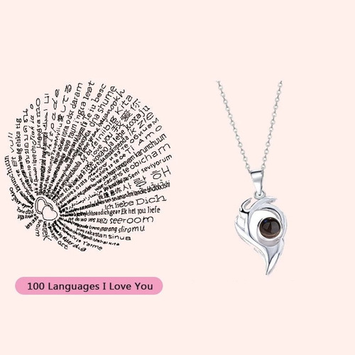 Collar De Pareja Con Proyección Te Amo En 100 Idiomas Regalo