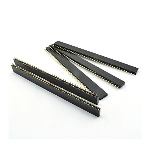 Zyamy 10pcs 2.54mm 40pin Conector Hembra Pin Header Strip