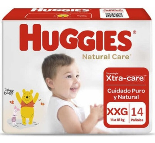 Huggies Pañales Natural Care Xtra Care Xxg 14 Unidades