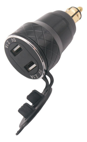 // Cargador Con Conector Din De Motocicleta A Doble Usb