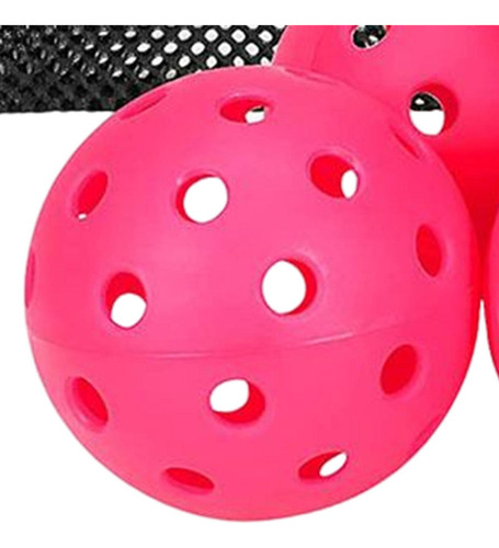 Bolas De Pickleball De 6 Piezas Para Jugar En Torneos Rosa.