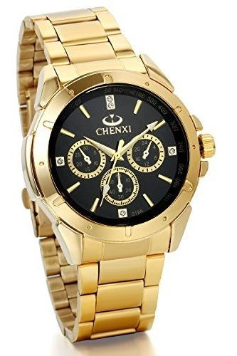 Reloj De Ra - Mens Wrist Watches Gold Stainless Steel Analog