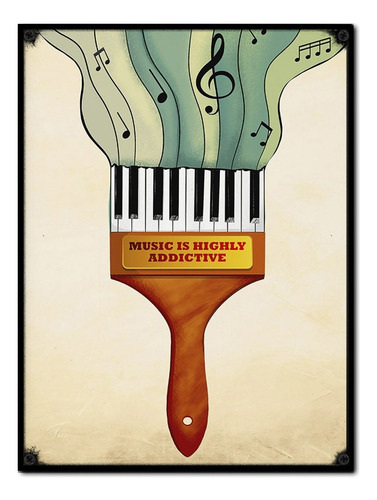 #1233 - Cuadro Decorativo Vintage - Piano Música Poster Arte