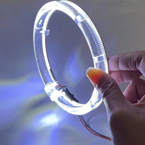 X2 Anillos Luz Led Circular Universal Ojos Ángel Blanco