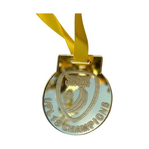 Medallas Acrílico Personalizadas  Dorado Brillante
