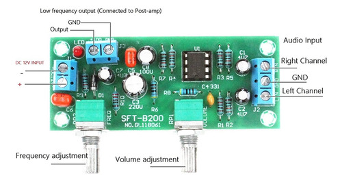 Placa Frontal De Subwoofer De 10-24 V Con Fuente De Alimenta