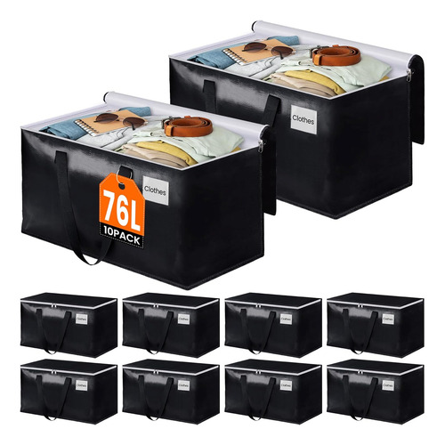 Bolsas De Mudanza Resistentes Con Cremalleras Y Asas, Pack 3