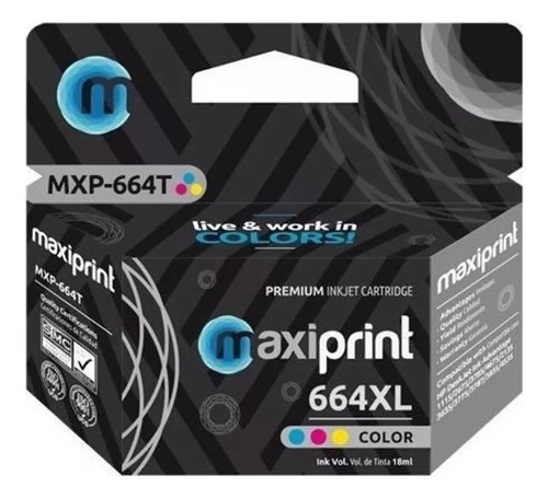 Cartucho Maxiprint Compatible Hp664xl Tricolor (f6v30al)