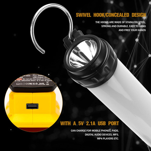 Luz Led Linterna Para Dewalt Battery Downlight