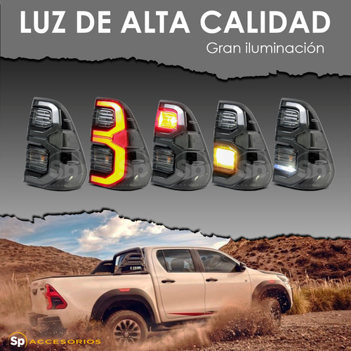 Imagen 4 de 9 de Par Calaveras Traseras Oe Toyota Hilux Adventure 2017 Ahumad