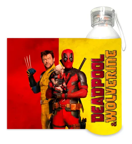 Polera + Botella, Deadpool Y Wolverine Con Perrito, Xxxxl